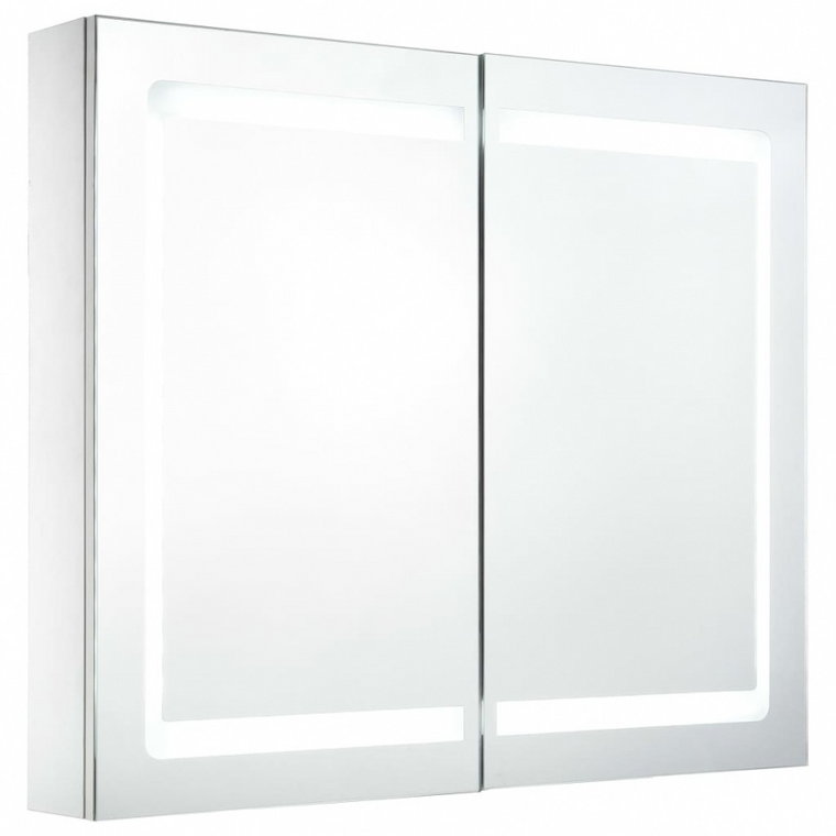 Szafka łazienkowa z lustrem i LED, 80 x 12,2 x 68 cm kod: V-285123