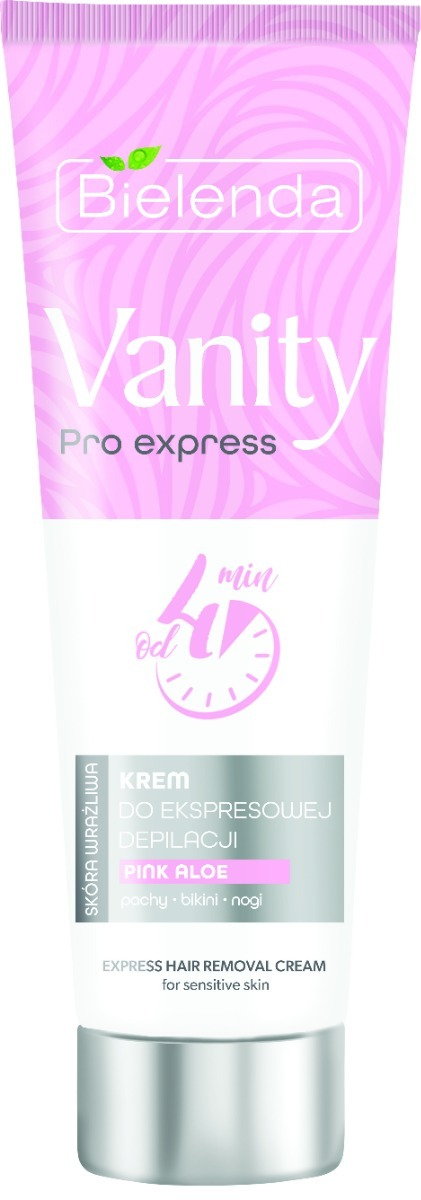 Bielenda Vanity Pro Express Krem do ekspresowej depilacji skóra wrażliwa Pink Aloe 75 ml