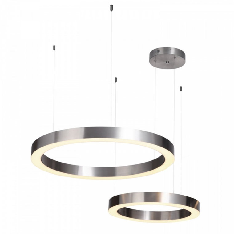 Lampa wisząca circle 60+80 led nikiel na 1 podsufitce kod: ST-8848-60+80 nickel
