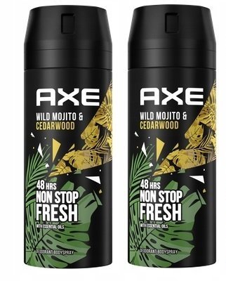 Axe, Wild Mojito, Dezodorant w aerozolu, 2x150ml