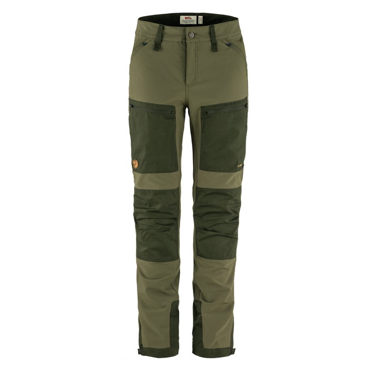 Damskie spodnie trekkingowe Fjallraven Keb Agile Trousers Regular laurel green/deep forest - 34