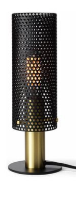 Perfo - black and brass - nowoczesna lampa stołowa