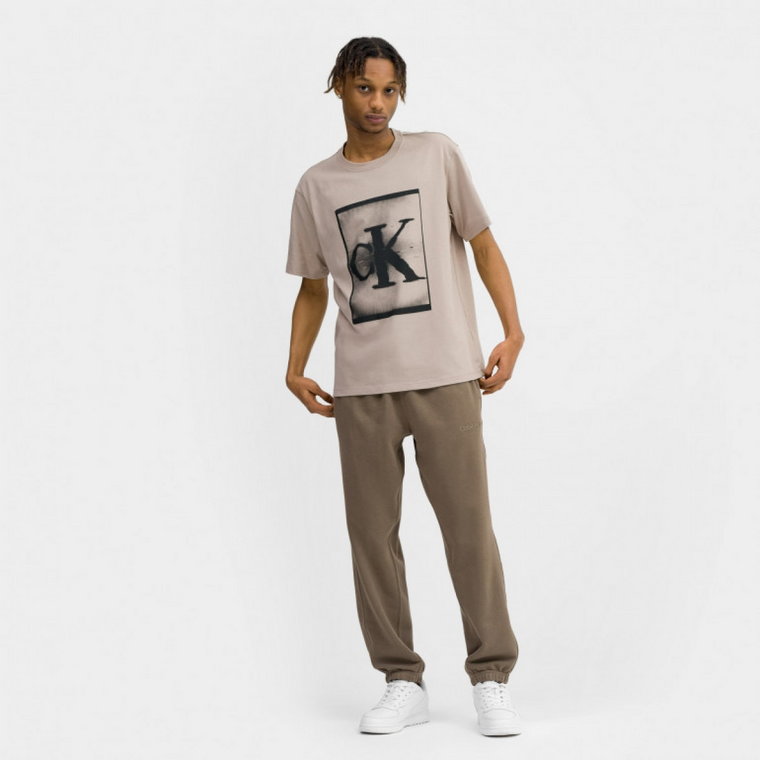 Męska koszulka treningowa Calvin Klein Men 00GMS3K113 - beżowa