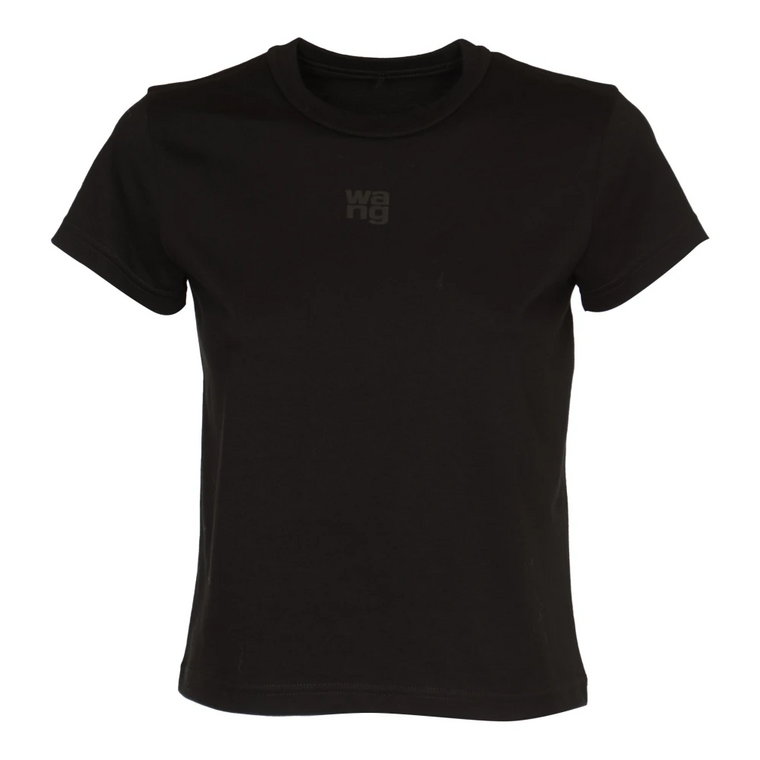 Czarne T-shirty i Pola z Puff Logo Alexander Wang