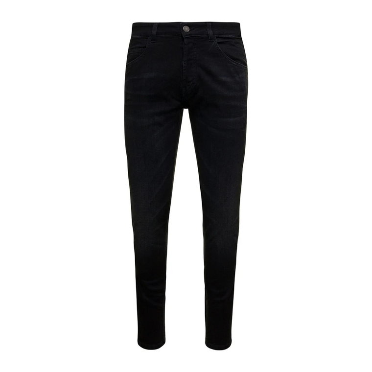 Czarne Jeansy Stretch Lardini