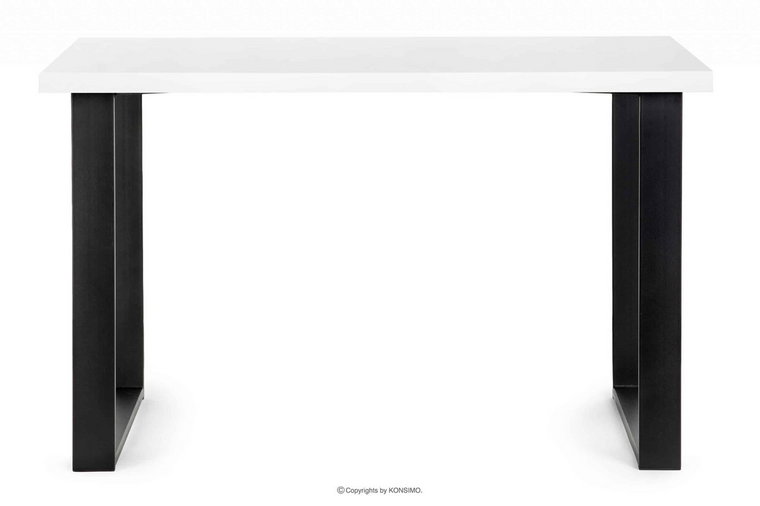 Stół w stylu loftowym matowy biały CETO Konsimo