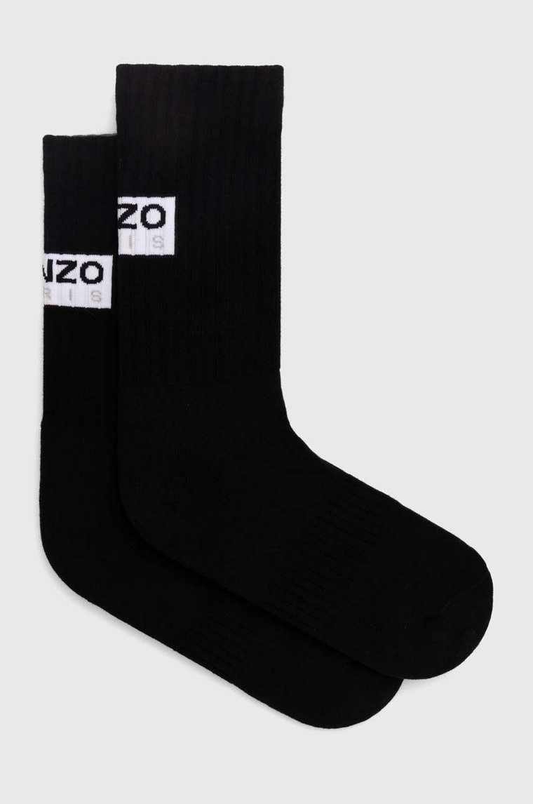 Kenzo skarpetki Sports Cable Socks męskie kolor czarny FE68SU131KSB.99J