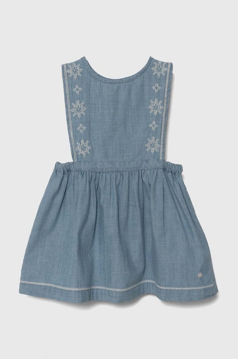 zippy sukienka jeansowa niemowlęca kolor niebieski mini rozkloszowana