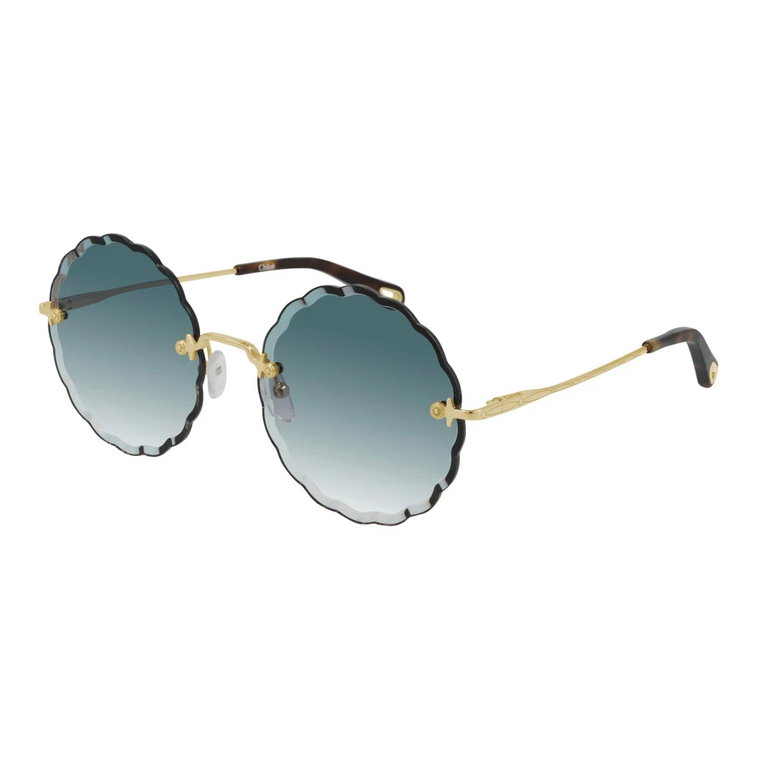 Złote/Brązowe Okulary przeciwsłoneczne Chloé