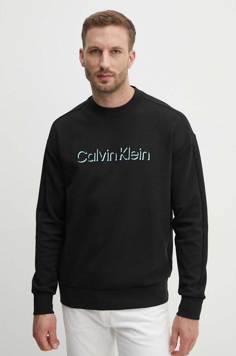 Calvin Klein bluza męska kolor czarny z nadrukiem K10K113081