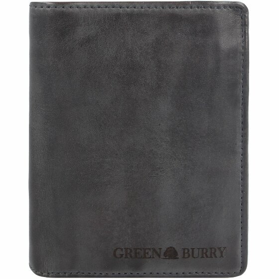 Greenburry Vintage Washed Leather Wallet 10 cm anthrazite