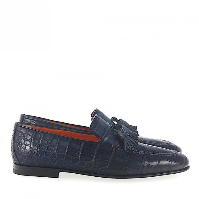 Santoni Loafer 15608 skóra krokodyla