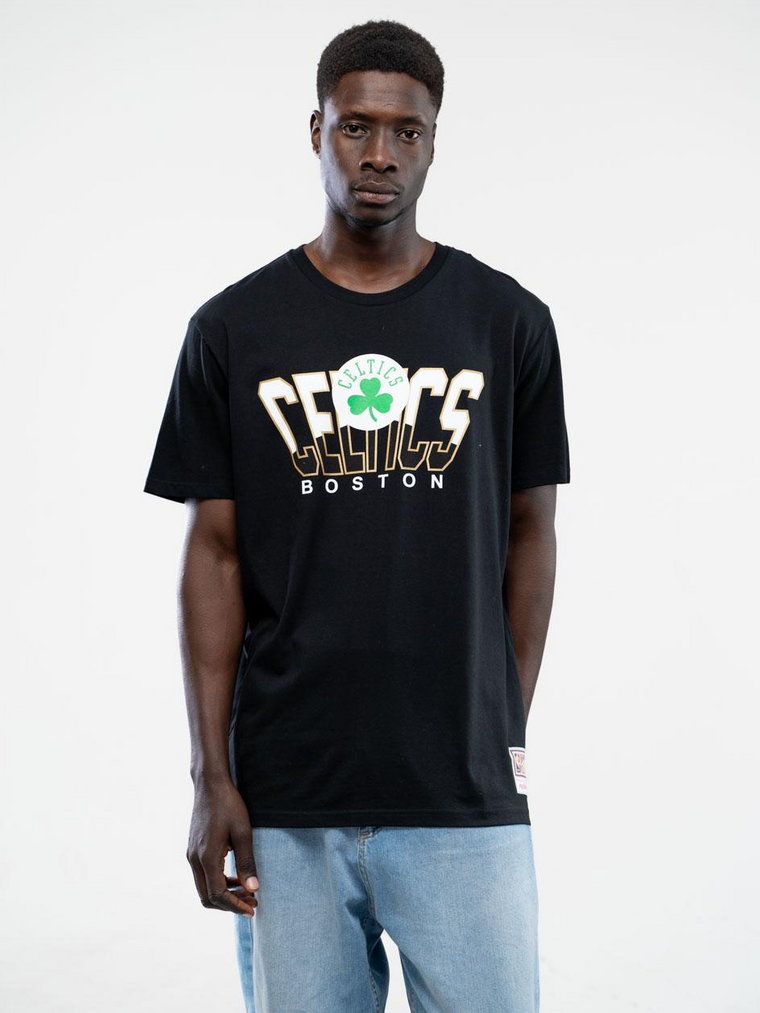 Koszulka Z Krótkim Rękawem Czarna Mitchell & Ness Boston Celtics NBA Retrodome