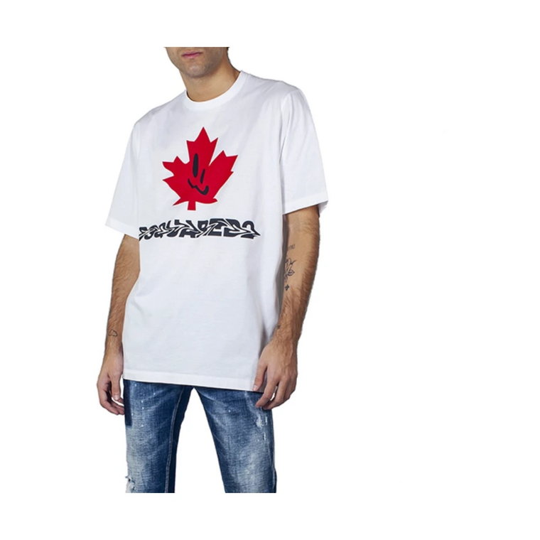 Oversized Canada Flower T-shirt Dsquared2