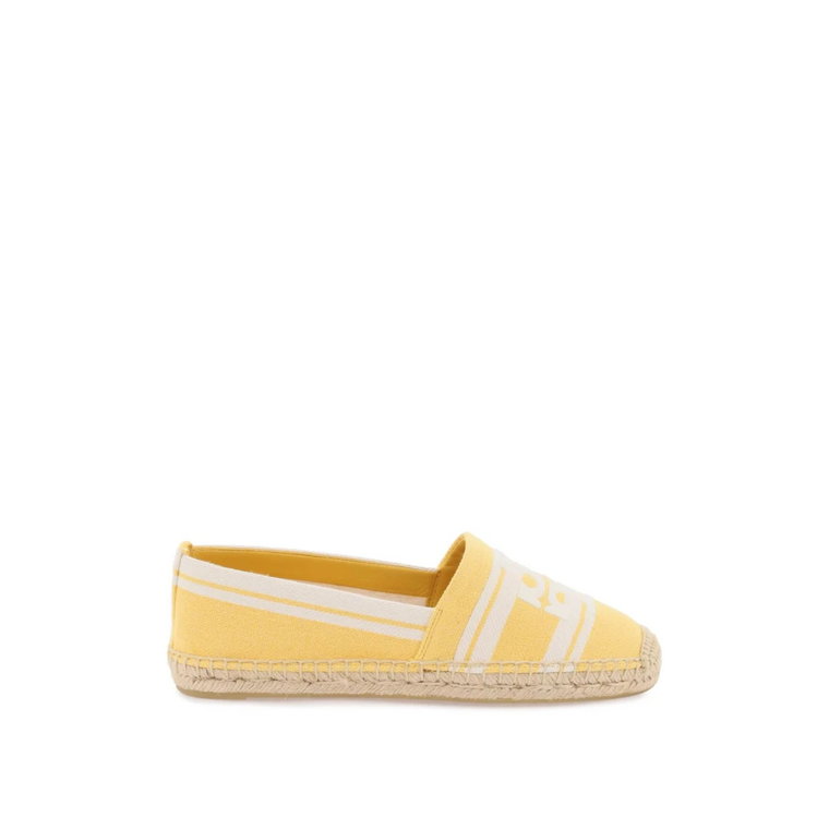 Paski espadryle z płótna z podwójnym monogramem T Tory Burch