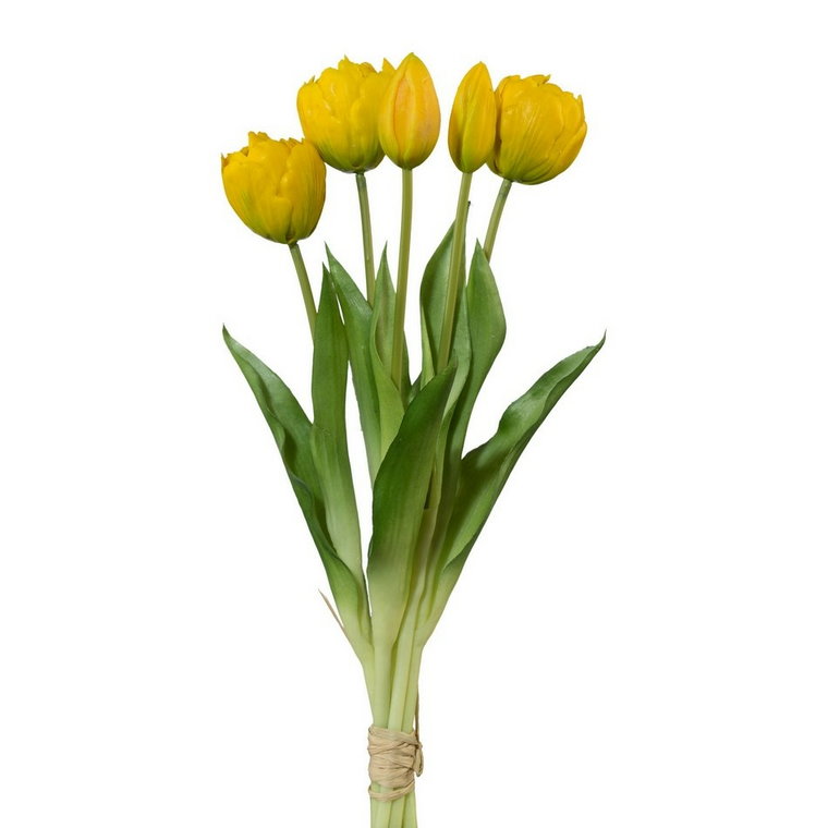 Sztuczna wiązka tulipanów 5 szt. żółty, wys. 38  cm