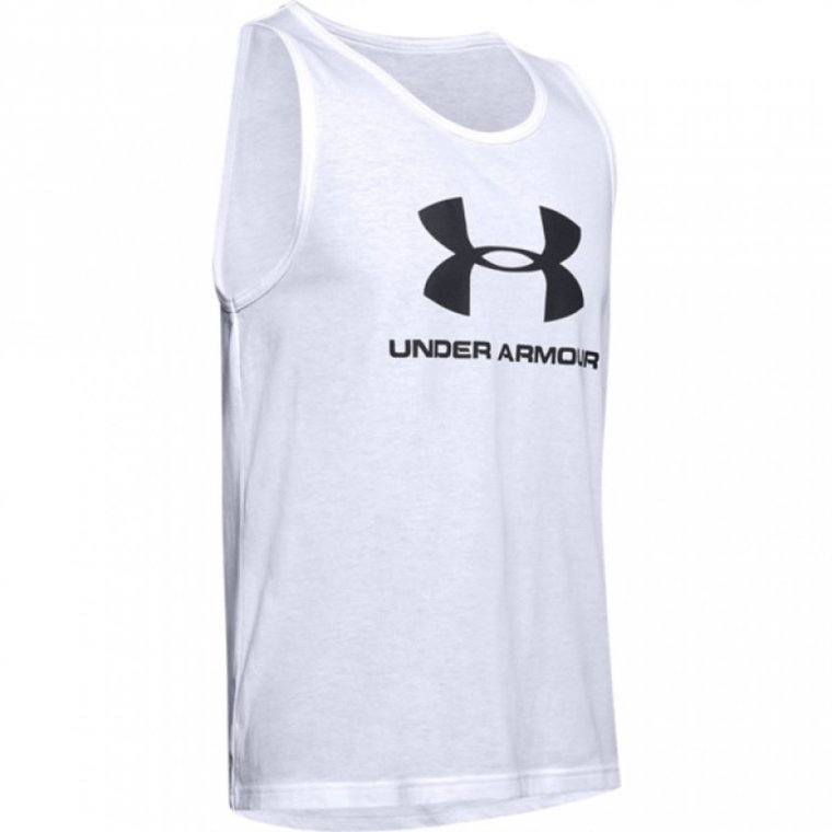 Męski top treningowy UNDER ARMOUR SPORTSTYLE LOGO TANK - biały