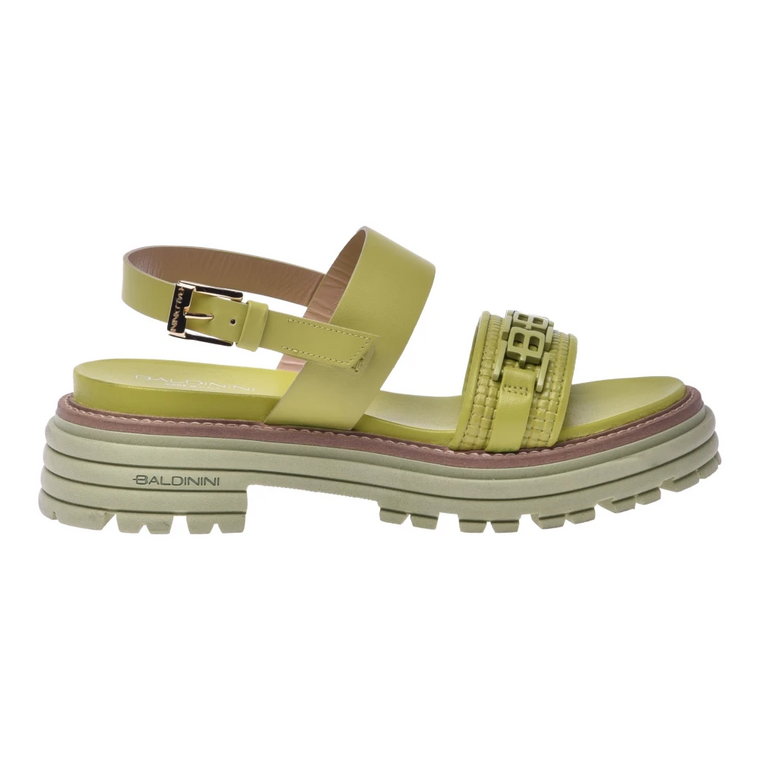 Lime calfskin sandals Baldinini