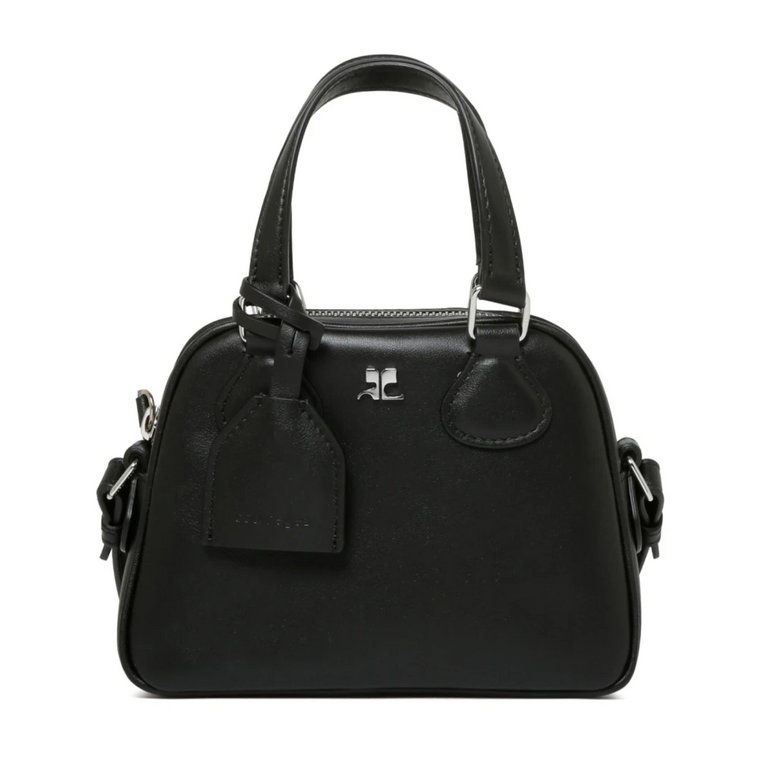 Czarna Mini Bowling Bag Courrèges