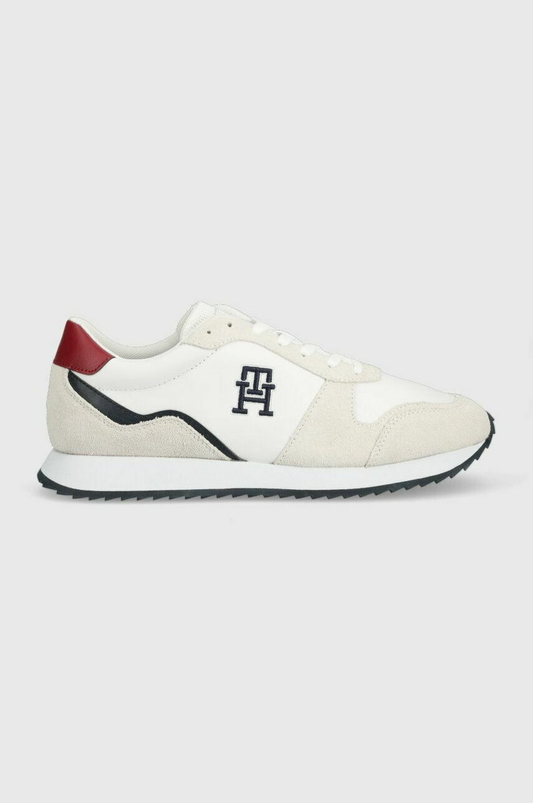 Tommy Hilfiger sneakersy skórzane RUNNER EVO LEATHER kolor biały FM0FM04479