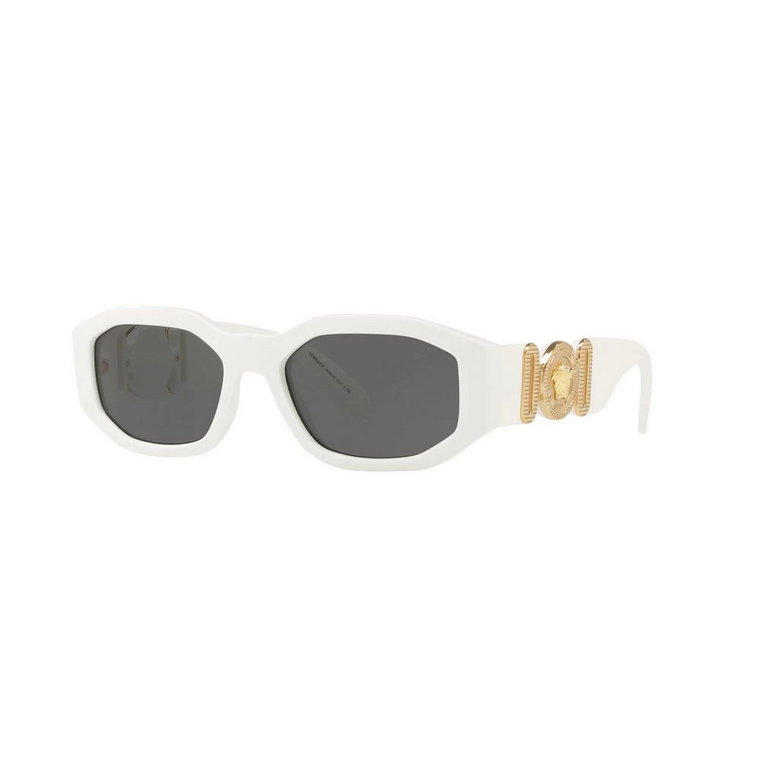 Okulary Aviator w kolorze białym i szarym Versace