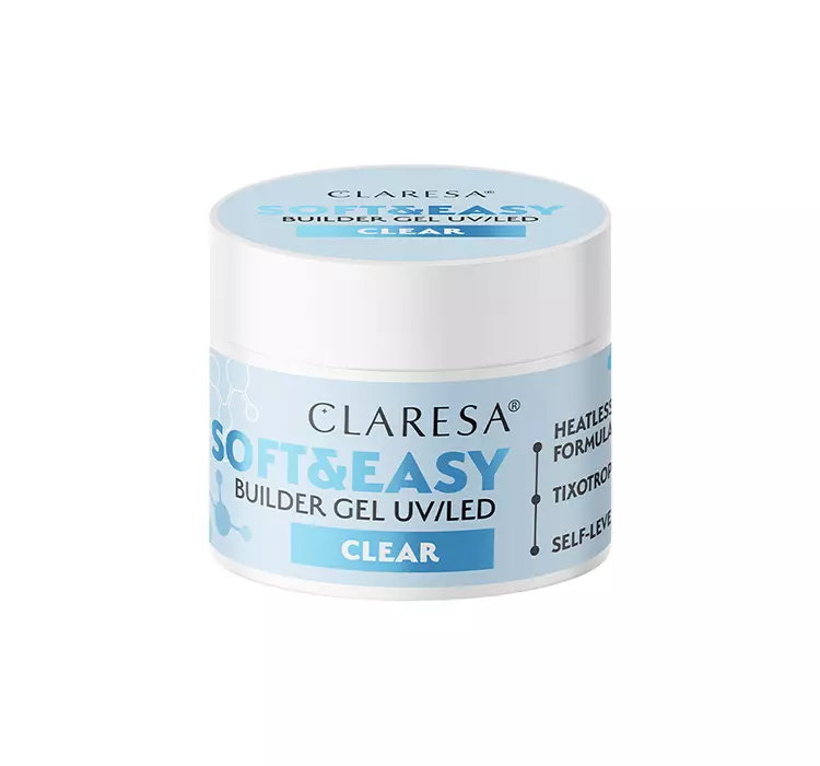 CLARESA SOFT & EASY ŻEL BUDUJĄCY UV/LED CLEAR 12G