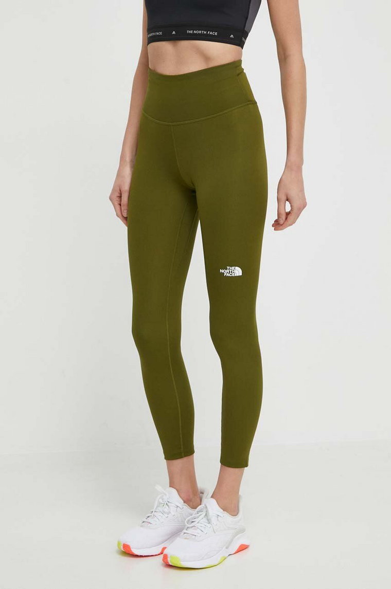 The North Face legginsy sportowe Flex damskie kolor zielony gładkie NF0A87JQPIB1