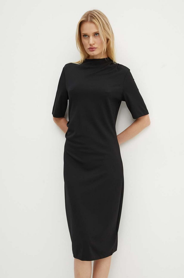 Bruuns Bazaar sukienka LuciliaBBCarol dress kolor czarny mini rozkloszowana BBW4075