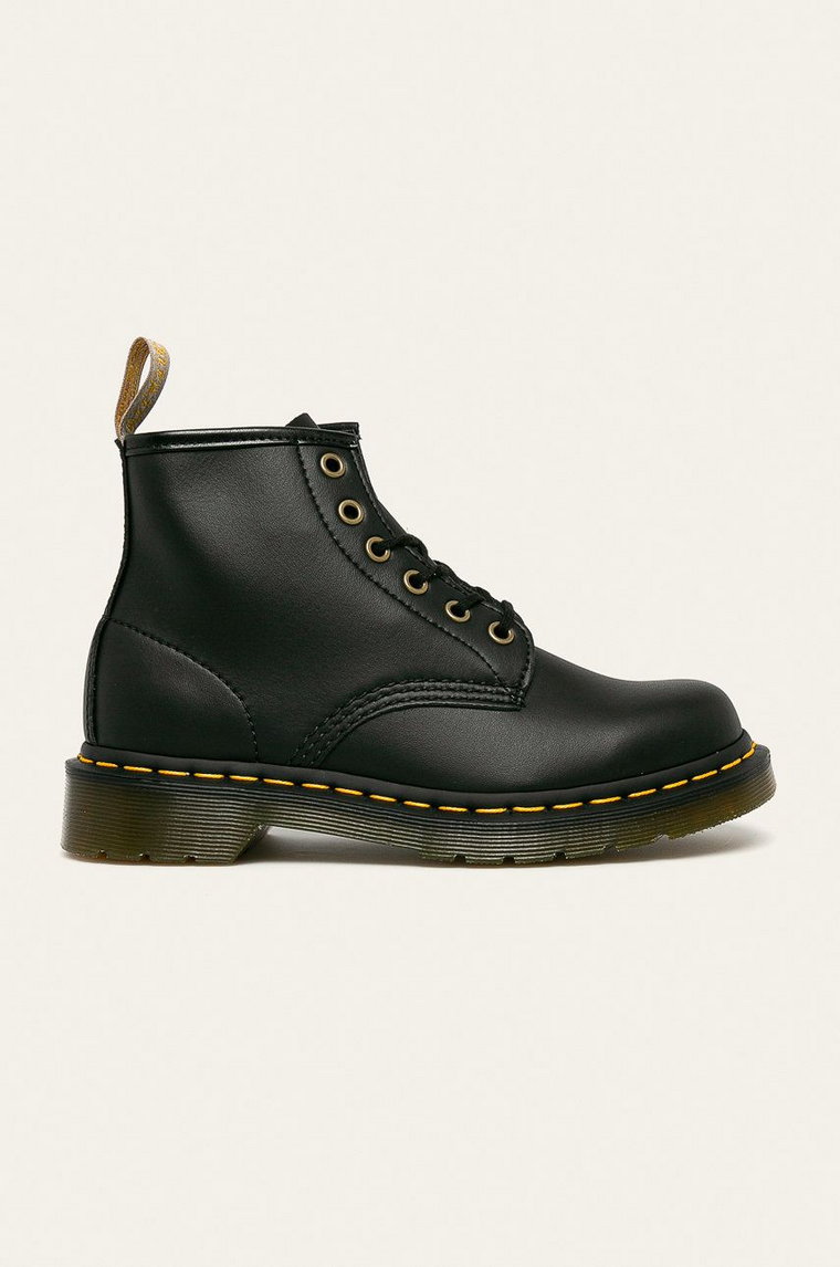 Dr. Martens botki Vegan 101 kolor czarny na płaskim obcasie 23984001