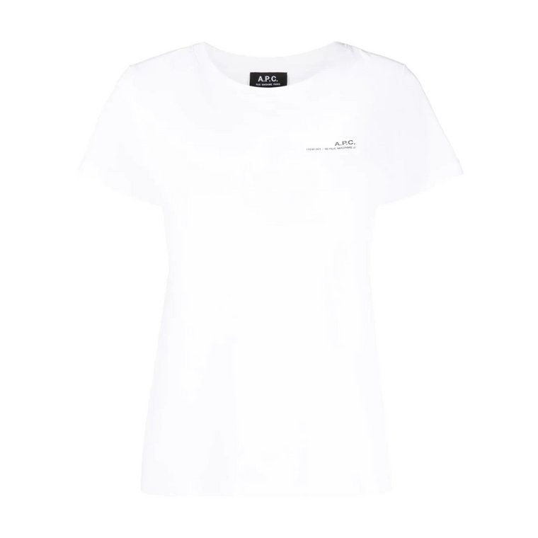 Biała koszulka z Logo i Długimi Rękawami A.p.c.