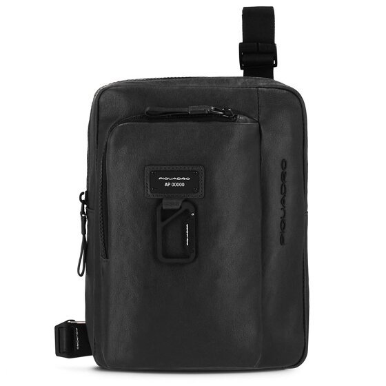 Piquadro Harper Torba na ramię skórzana 21 cm black