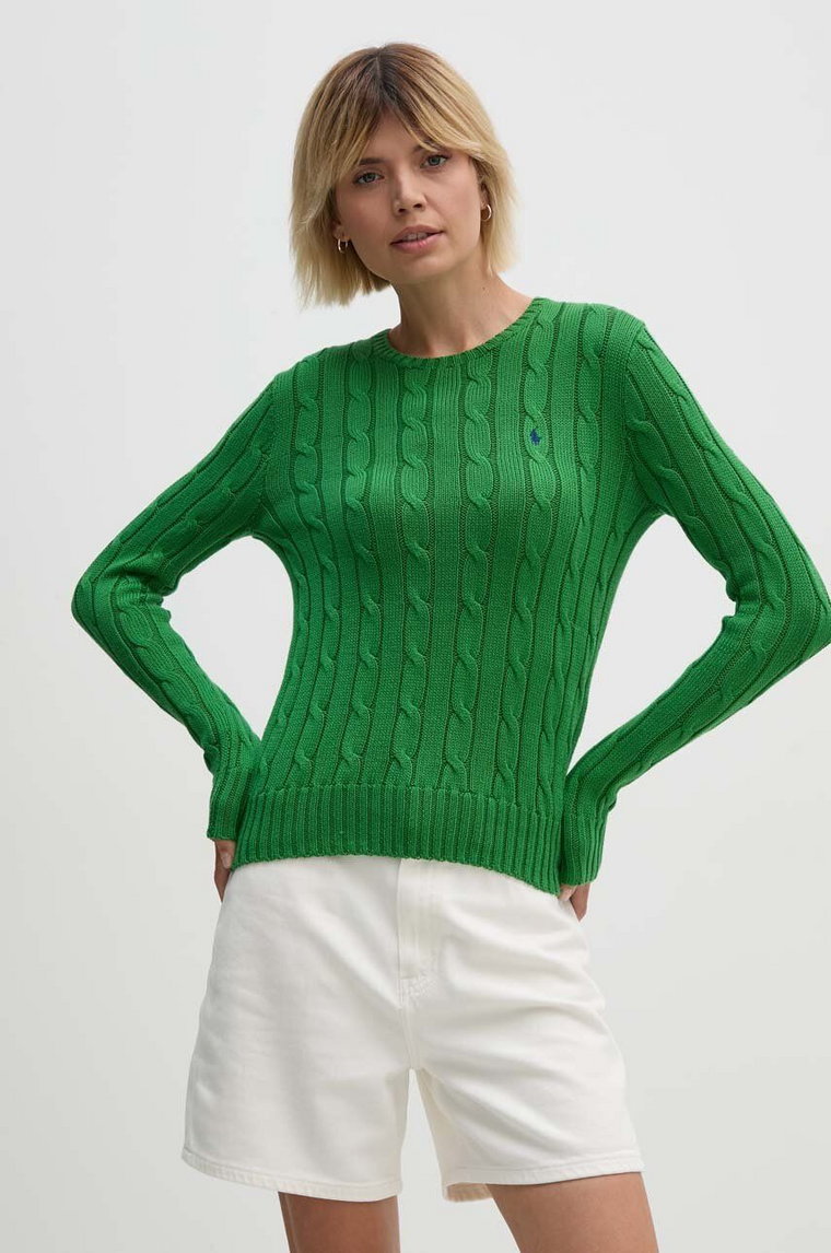 Polo Ralph Lauren sweter bawełniany kolor zielony