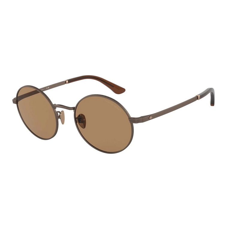 Matowe Brązowe Okulary Przeciwsłoneczne Giorgio Armani