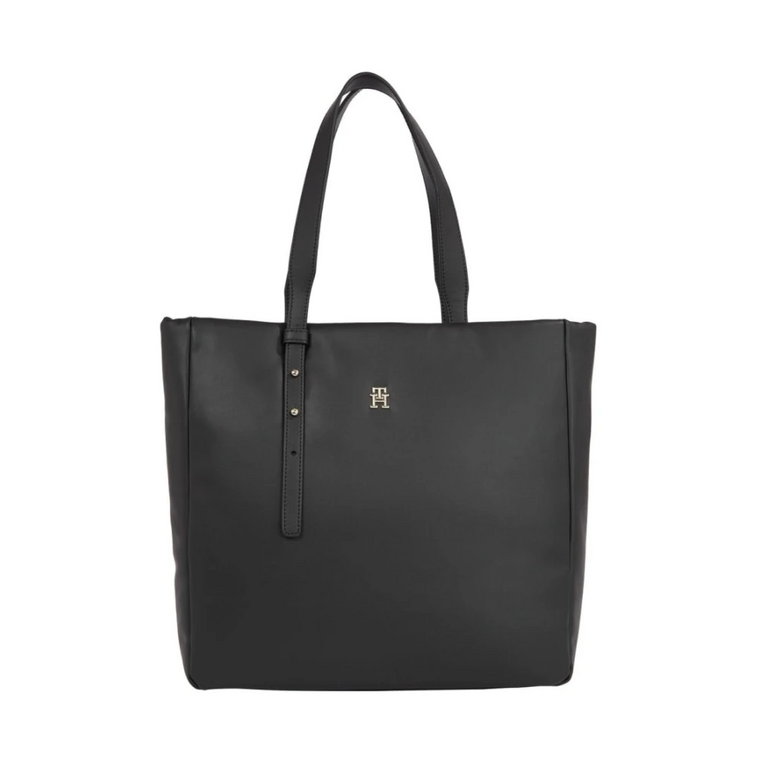 Czarna Miękka Torba Tote Tommy Hilfiger