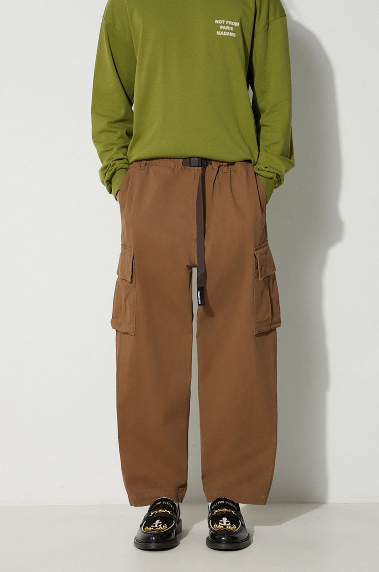 Manastash spodnie Flex Climber Cargo Pant męskie kolor brązowy proste 7923910003