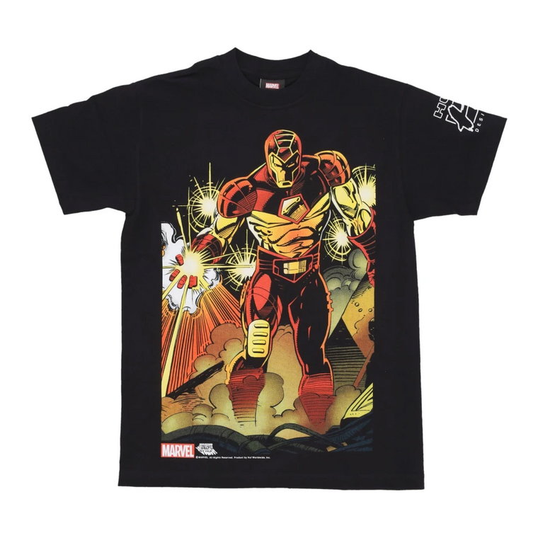 Iron Man Avengers Tee Czarny Streetwear HUF