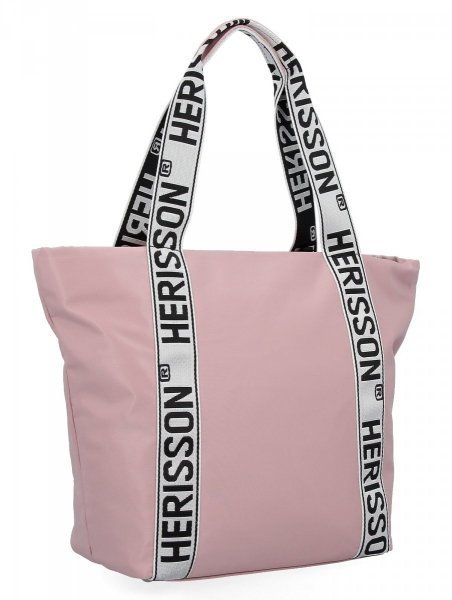 Modna Torebka Shopper Bag XL firmy Herisson Pudrowy Róż