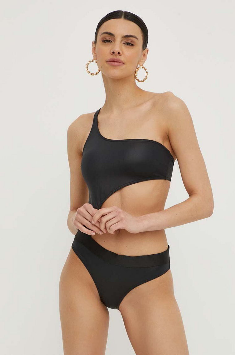 Calvin Klein jednoczęściowy strój kąpielowy kolor czarny lekko usztywniona miseczka
