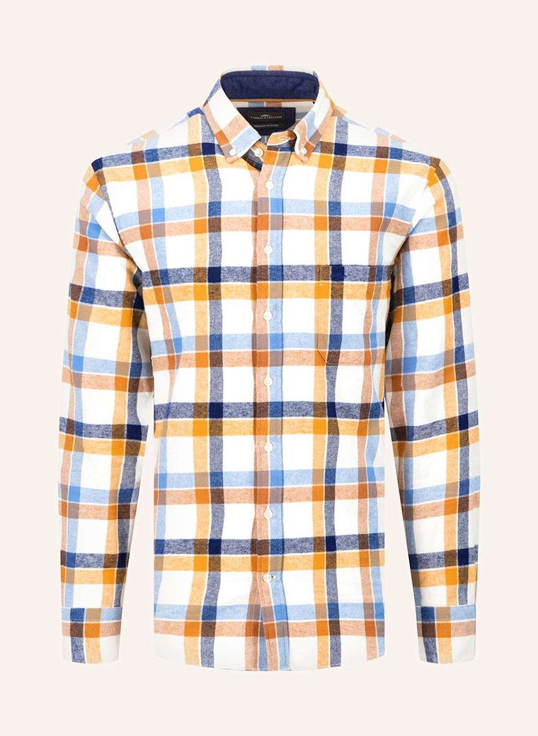 Fynch-Hatton Koszula Flanelowa Regular Fit orange