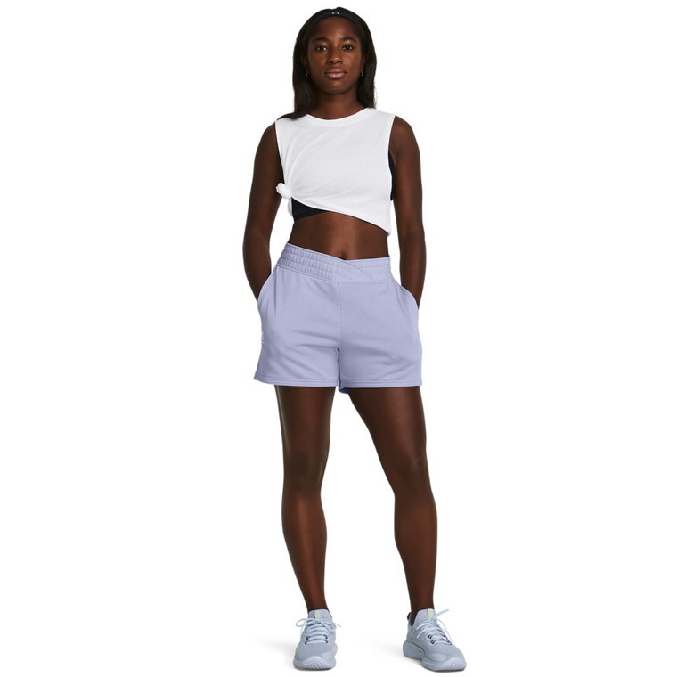 Damskie spodenki dresowe Under Armour UA Rival Terry Short - fioletowe