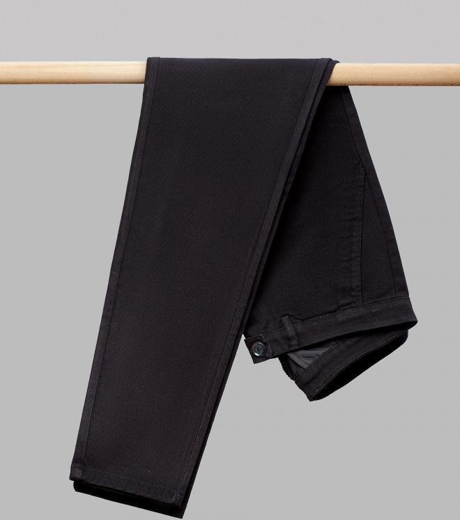 spodnie męskie teramo czarne o kroju slim fit