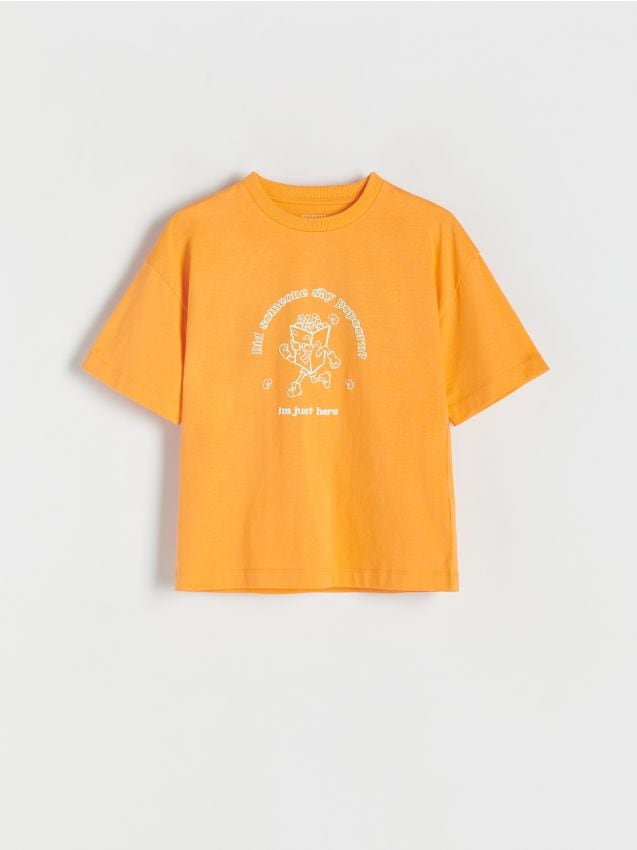Reserved - T-shirt oversize - koralowy