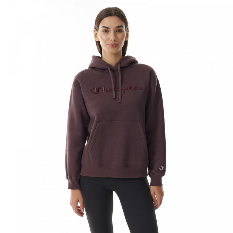 Damska bluza dresowa nierozpinana z kapturem Champion Rochester Hooded Sweatshirt - brązowa