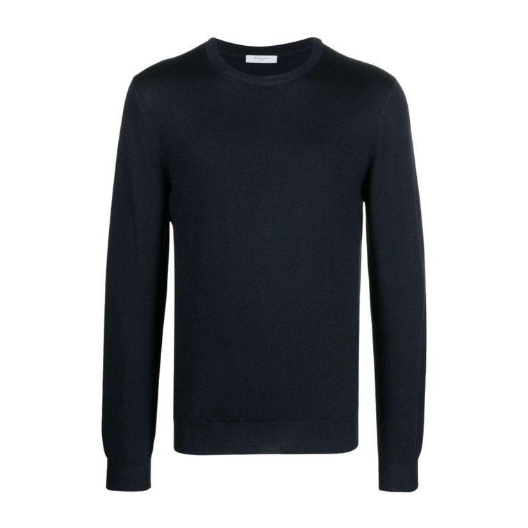 Niebieski Aw23 Sweter Męski Boglioli