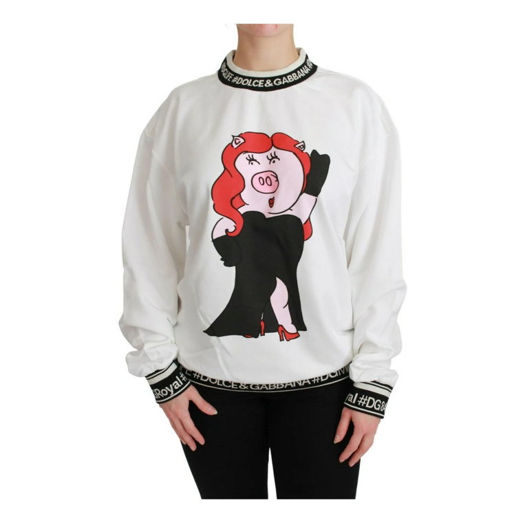 White Pig of the Year Pullover Sweater Dolce & Gabbana