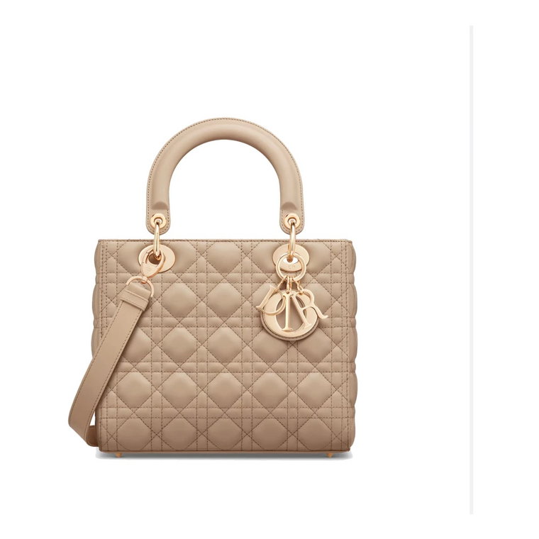 Średnia torba Lady Dior, 100% skóra, Wyprodukowana we Włoszech Dior