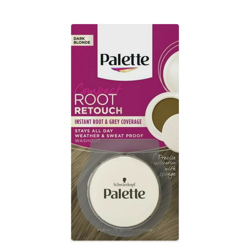 Korektor do odrostów i siwych włosów Schwarzkopf Palette Compact Root Retouch Ciemny blond (8410436409858). Tonery do włosów