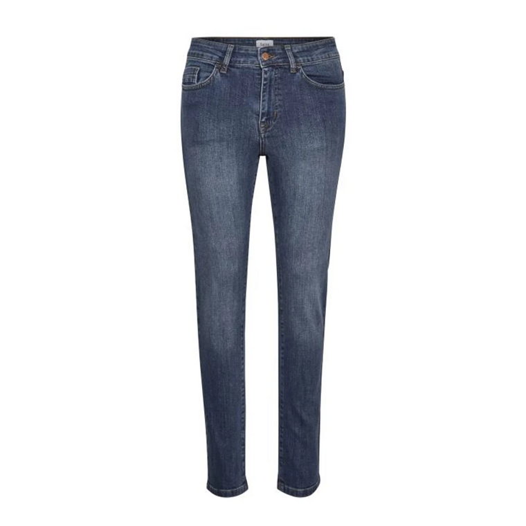 Slim Fit Medium Blue Denim Jeans Saint Tropez