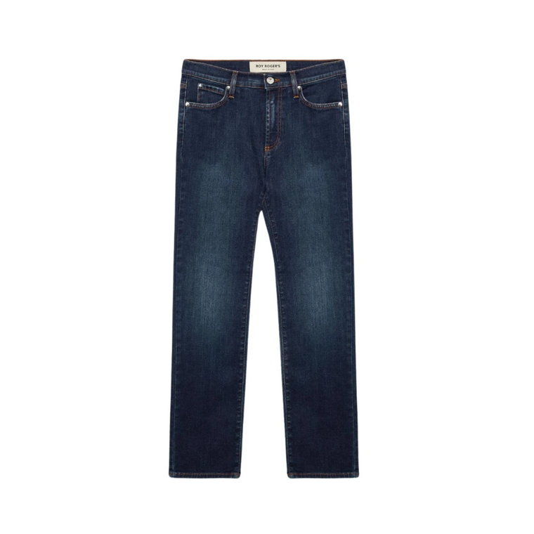 Ciemne Jeansy o Wysokim Staniu Slim Fit Roy Roger's