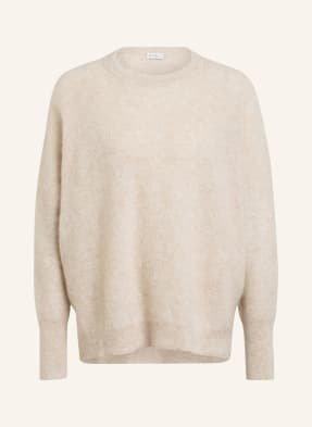 Brunello Cucinelli Sweter Oversize Z Błyszczącą Przędzą beige